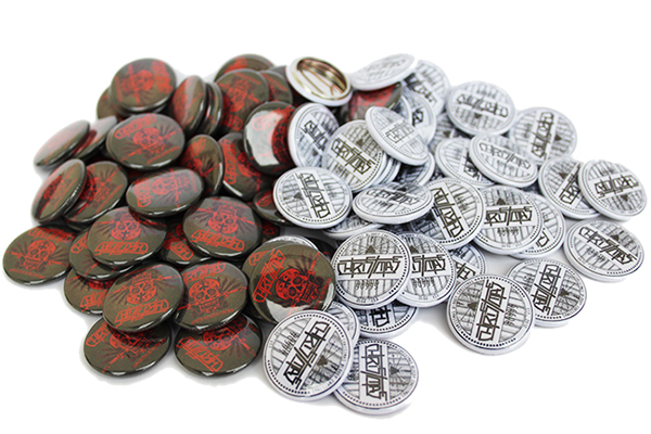 Buttondruck drucken buttons druck bedrucken 25 mm- Christmas Satanic Rock