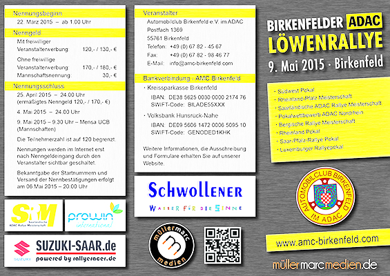 #flyer #amc birkefeld #löwenrallye #birkenfeld #automobilclub